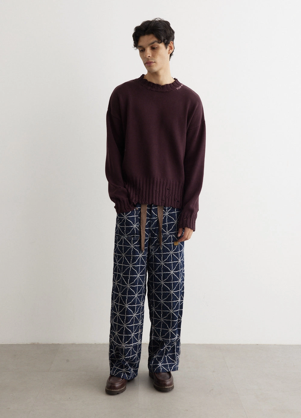 8oz Denim FOLK DOJO W-Knee Easy Baggy Pants