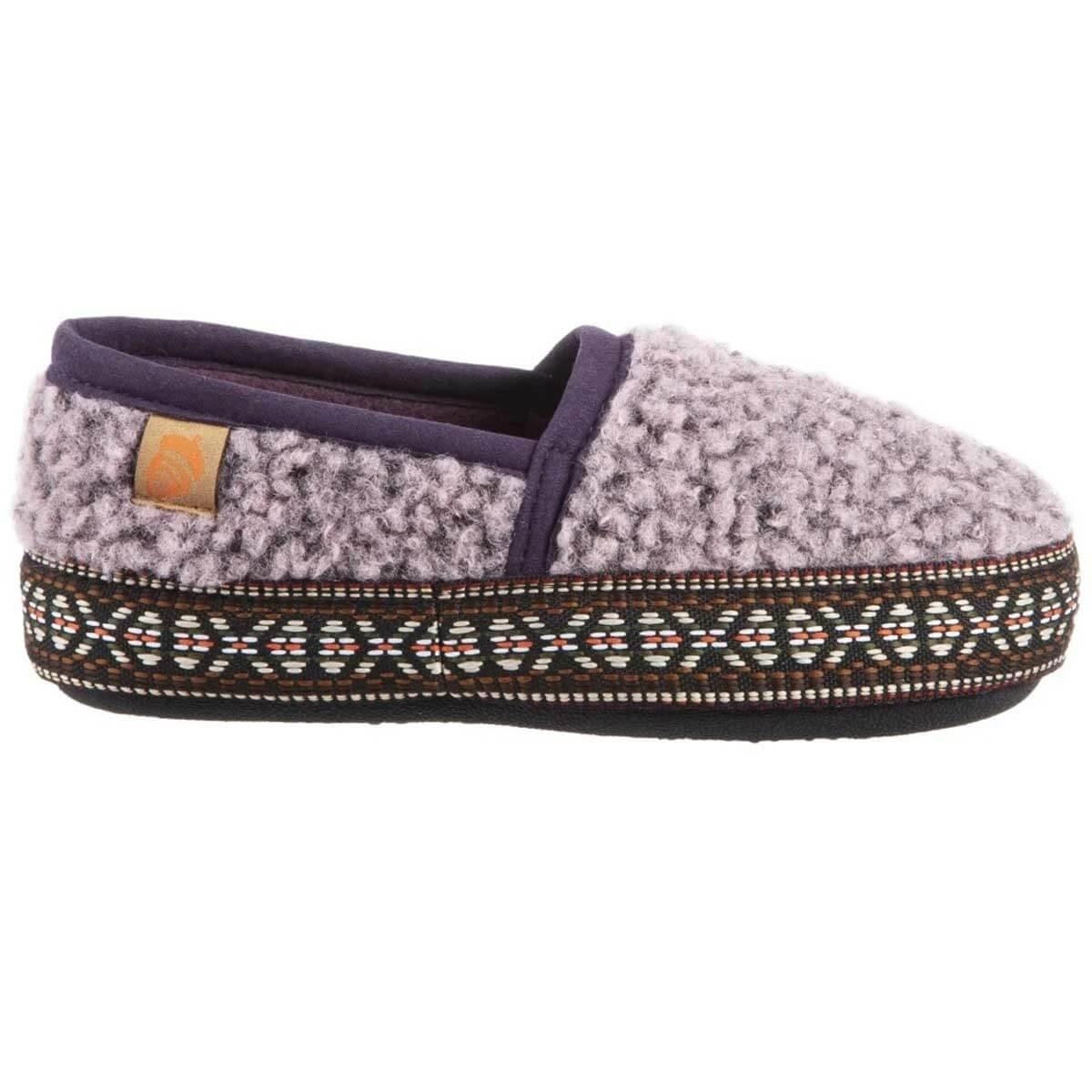 Acorn Kids' Slippers - L’il Woven Trim Moccasins, Iris, K12/13 | A19009IRS12-13