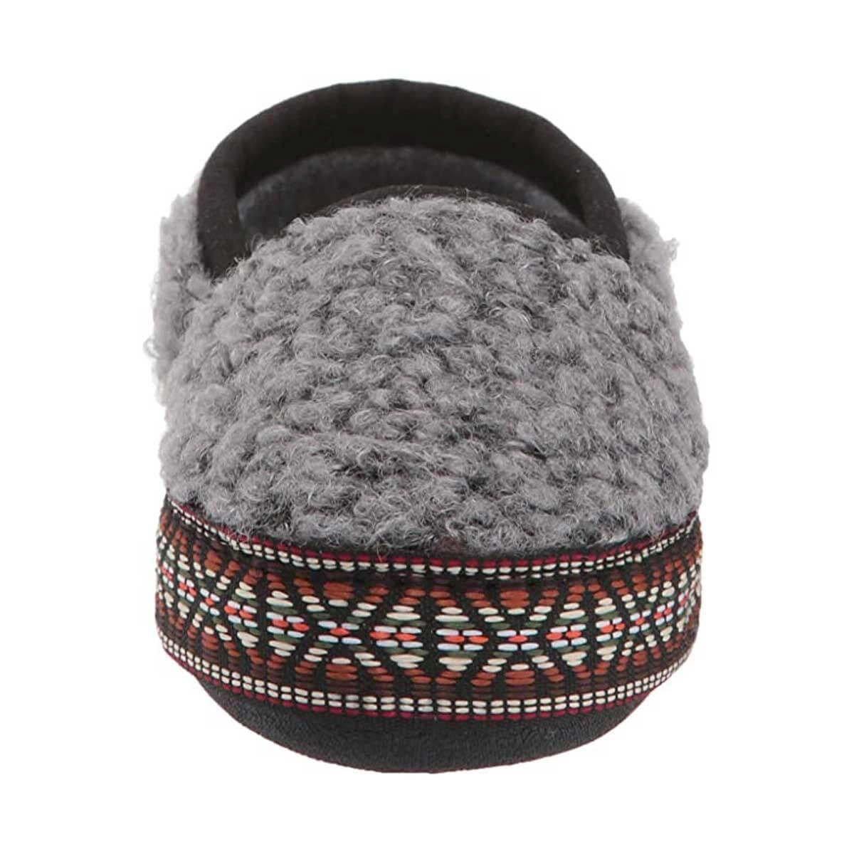 Acorn Kids' Slippers - L’il Woven Trim Moccasins, Stormy Grey, K3/4 | A19009STG3-4