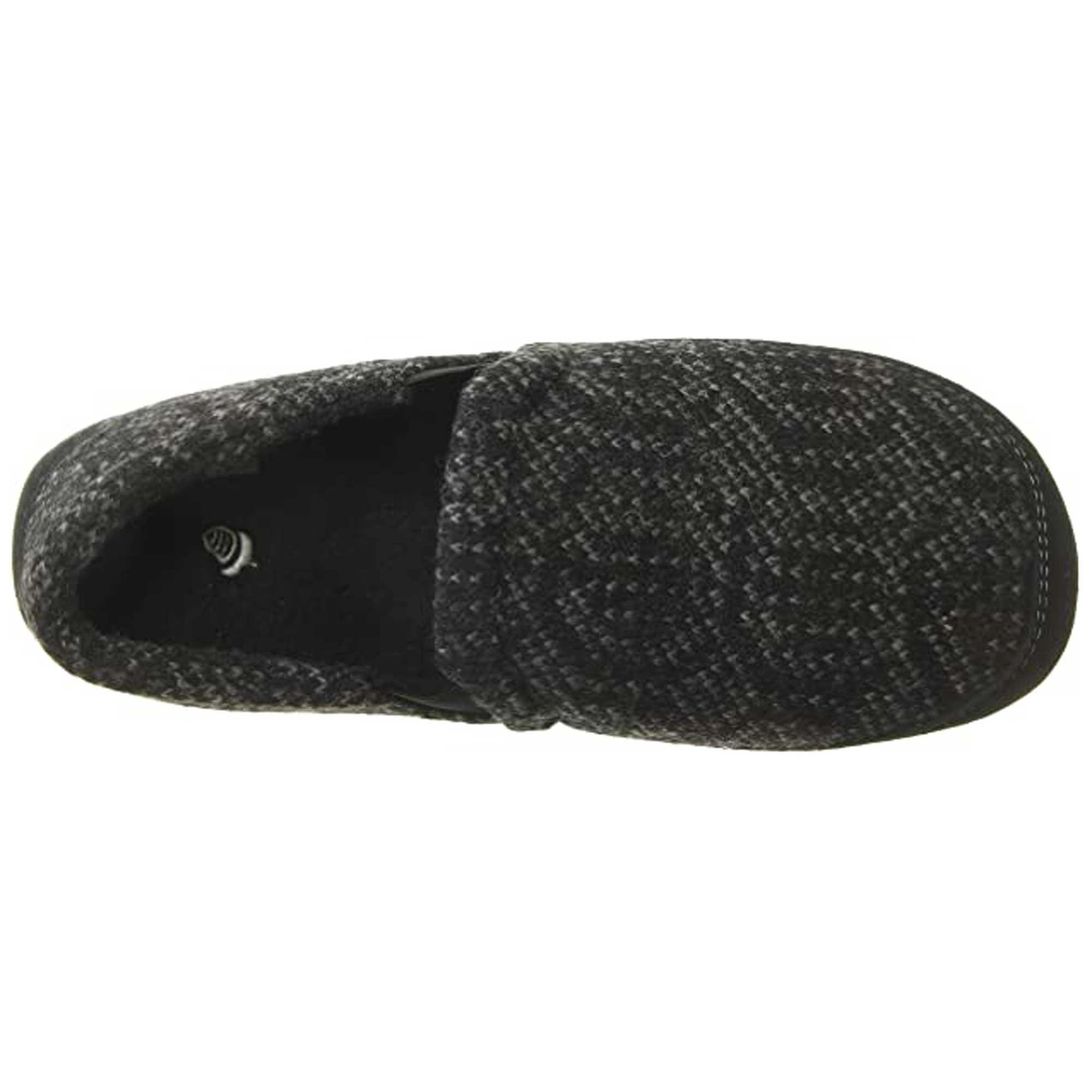 Acorn Men's Moc Slippers - Fave Gore Wool, Charcoal Tweed, Medium | A11172CTWMM
