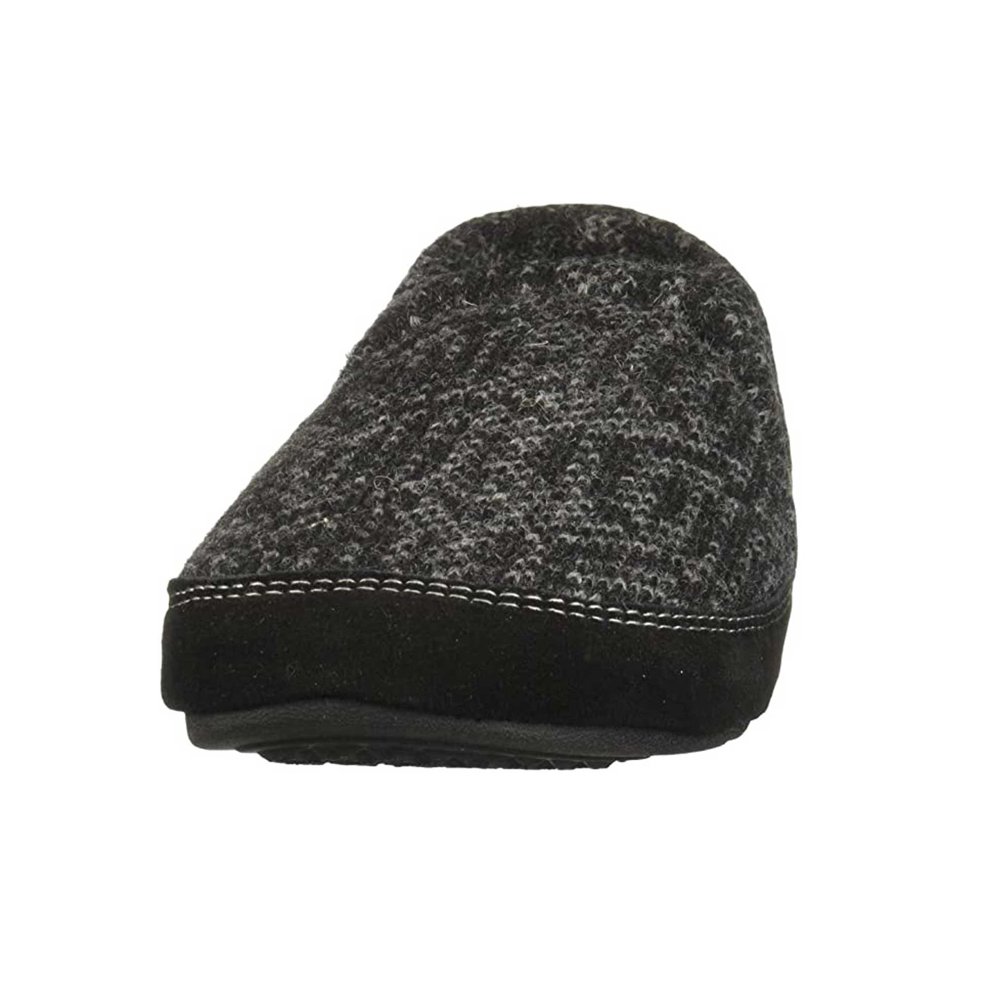 Acorn Men's Moc Slippers - Fave Gore Wool, Charcoal Tweed, Medium | A11172CTWMM
