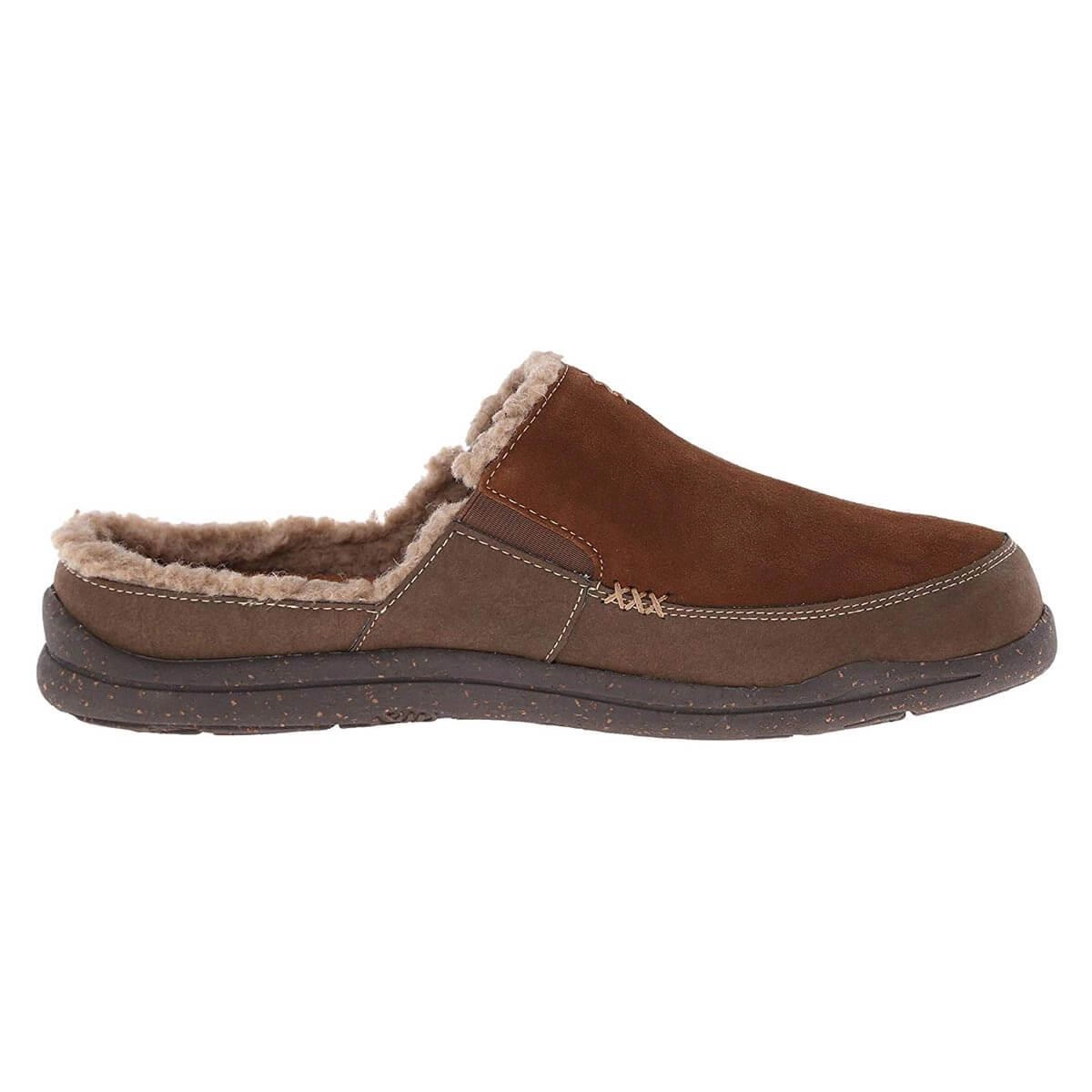 Acorn Men's Slipper - Wearabout Slide with FirmCore Chocolate Suede | A10124