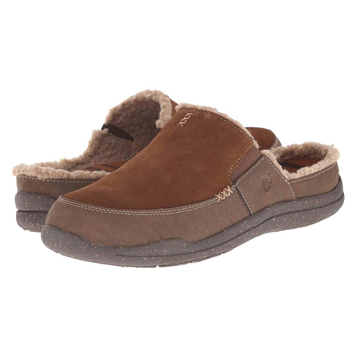 Acorn Men's Slipper - Wearabout Slide with FirmCore Chocolate Suede | A10124