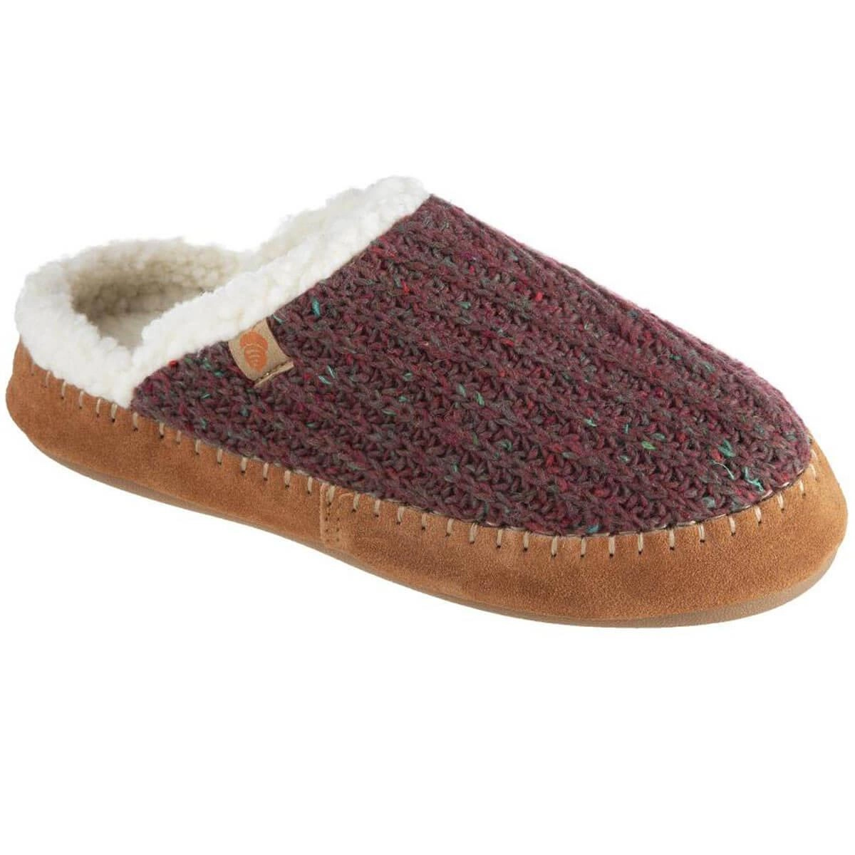 Acorn Women’s Clog - Sustainable Camden Garnet Wool Comfort, Large | A20136GARWL