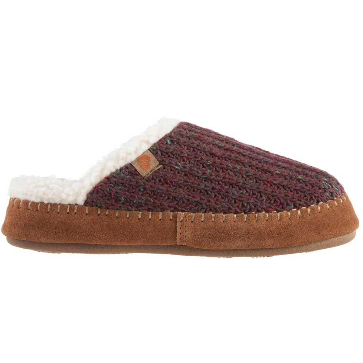 Acorn Women’s Clog - Sustainable Camden Garnet Wool Comfort, Medium | A20136GARWM