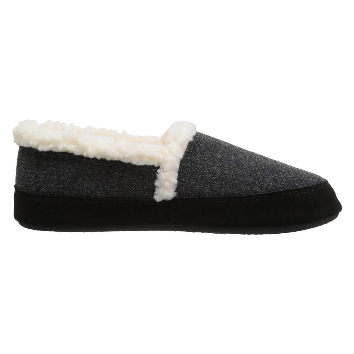 Acorn Women's Slipper - Moc Ragg Wool Dark Charcoal Heather | A10153