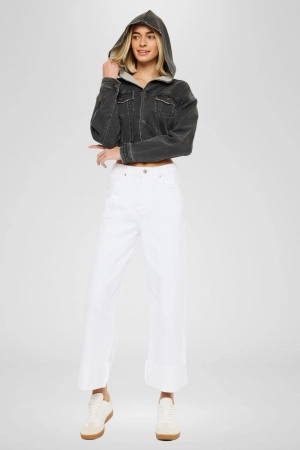 Alfie 90's Cropped  Wide Leg Jeans