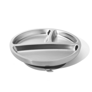 Avanchy Stainless Steel Baby Suction Plate Gray