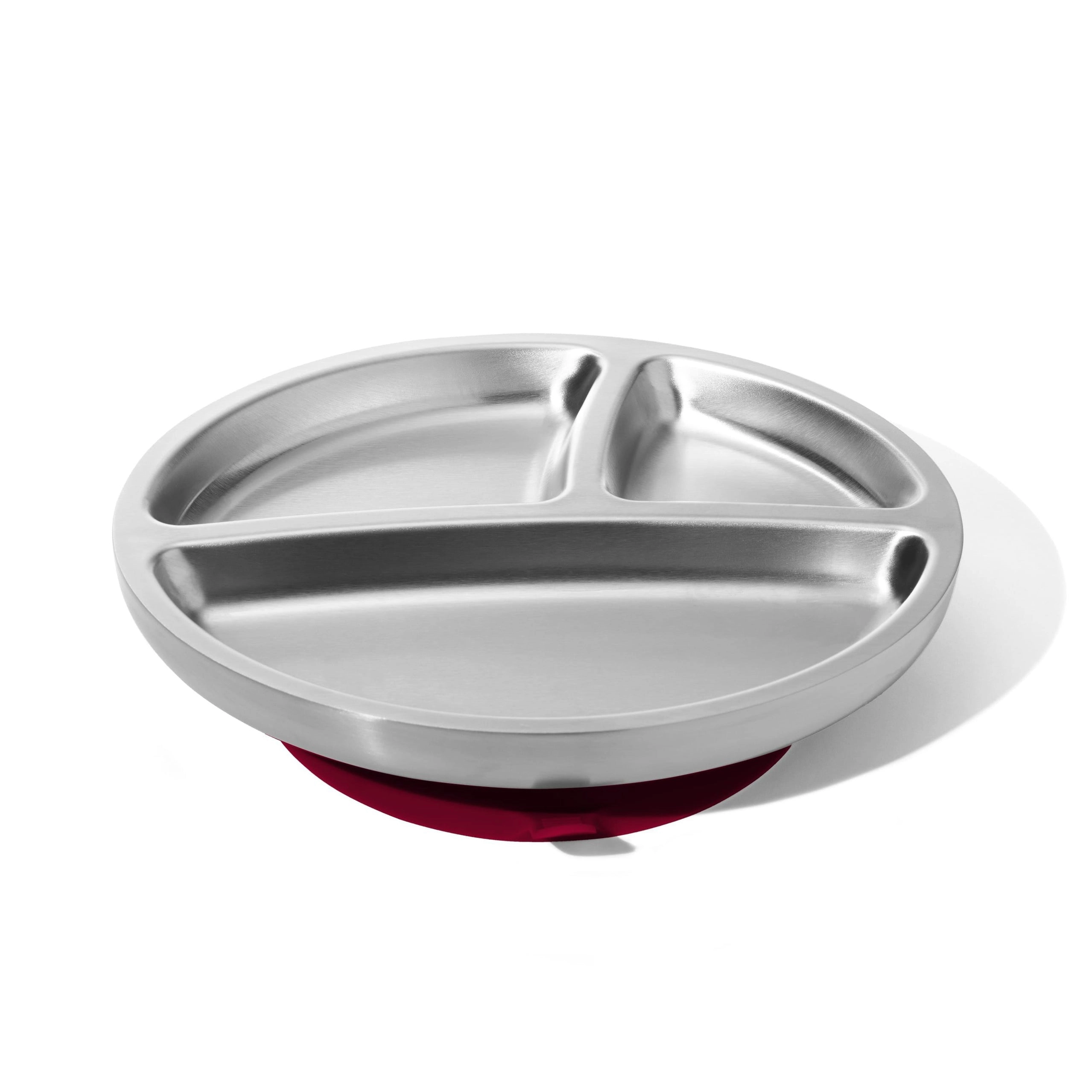 Avanchy Stainless Steel Baby Suction Plate Magenta