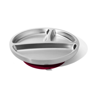 Avanchy Stainless Steel Baby Suction Plate Magenta
