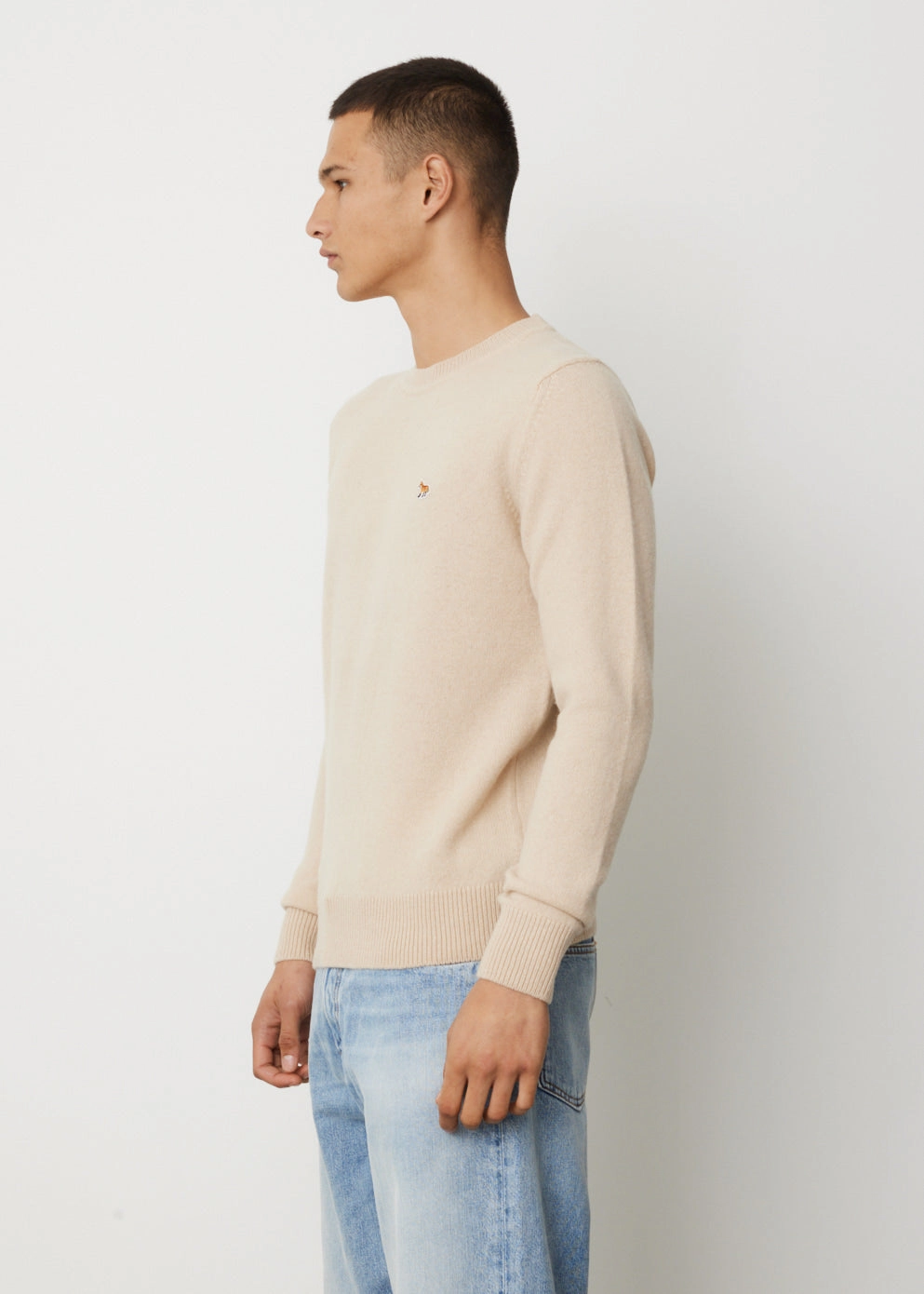 Baby Fox Patch Cosy R-Neck Sweater