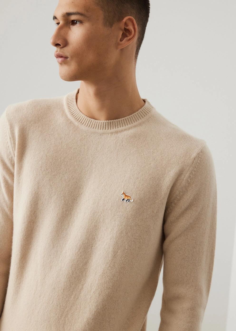Baby Fox Patch Cosy R-Neck Sweater