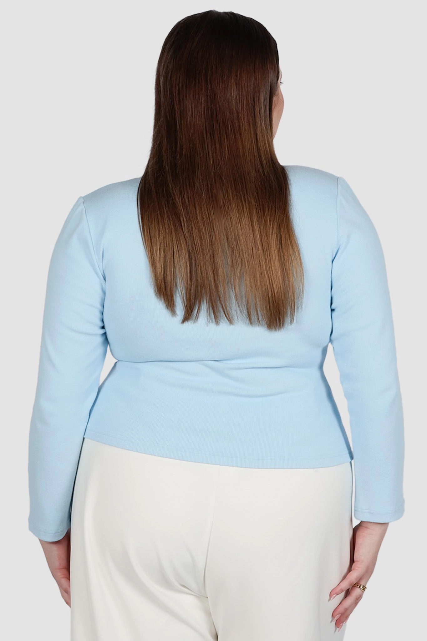 BECKER LONG SLEEVE TOP SOFT BLUE