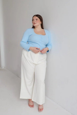BECKER LONG SLEEVE TOP SOFT BLUE
