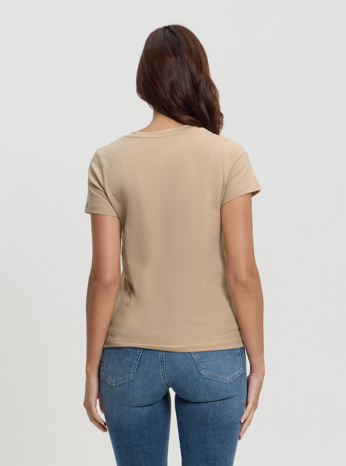 Beige Python Logo T-Shirt.