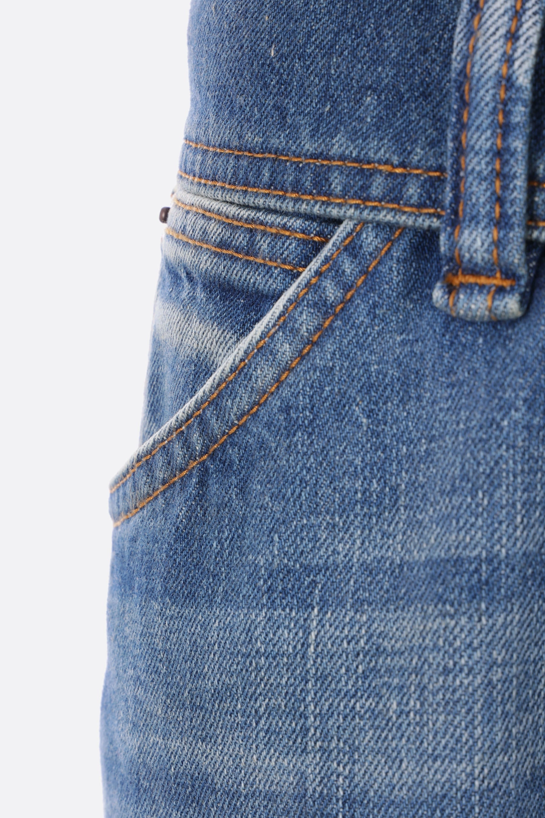 belted denim jeans