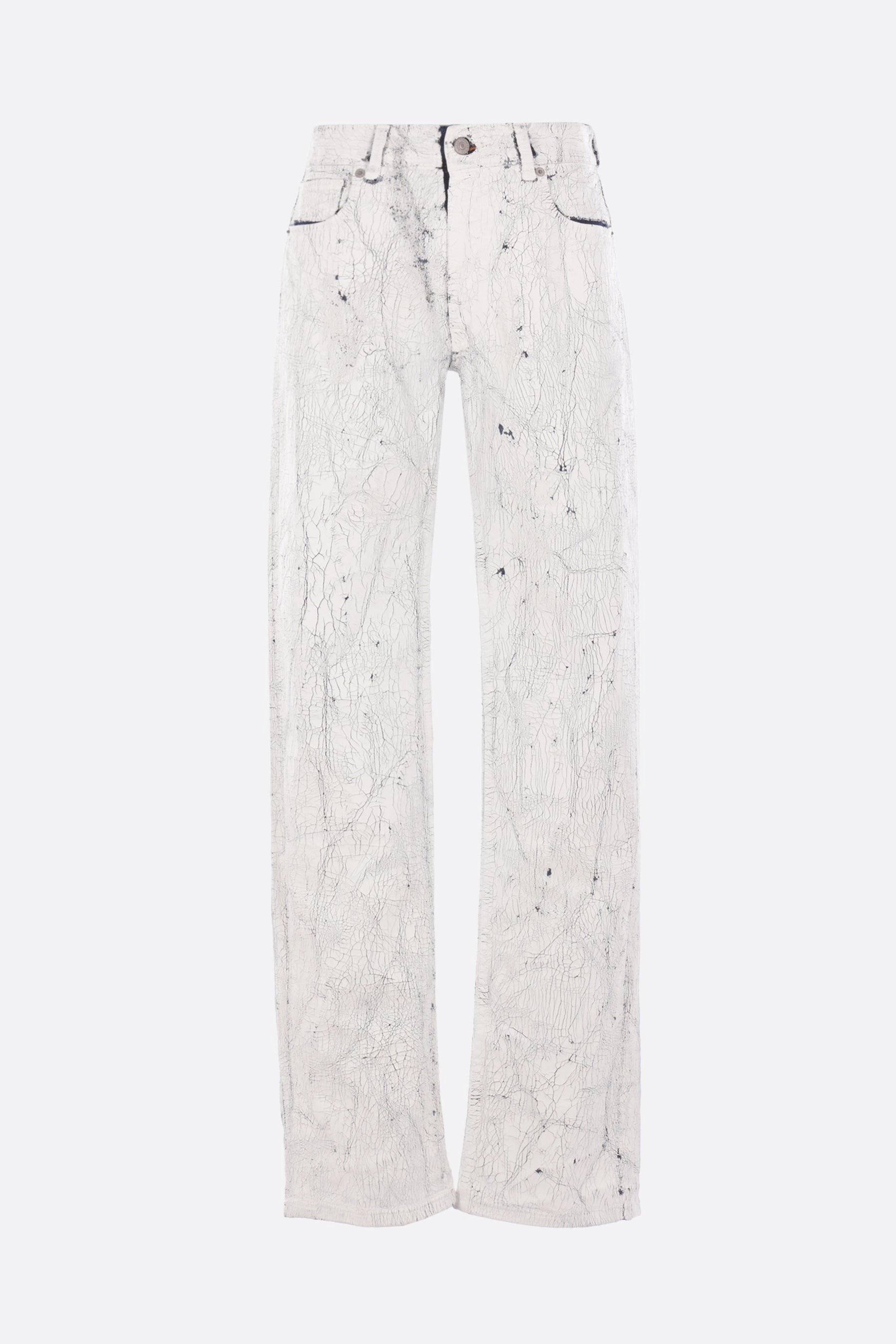 Bianchetto-treated denim jeans