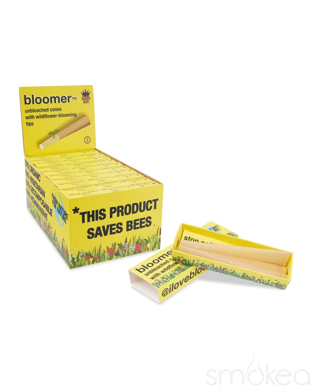 Bloomer Queen Size Unbleached Plantable Wax Tip Cones (3-Pack)