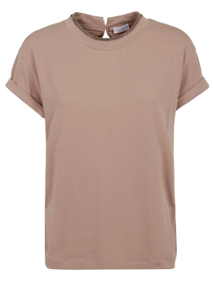 Brunello Cucinelli Chain-Trim Crewneck T-Shirt