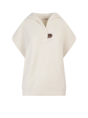 Brunello Cucinelli Short-Sleeved Knit Hoodie