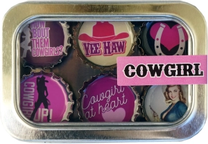 Cowgirl Magnets by Kates Magnets set of 6