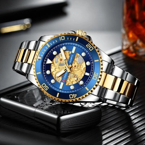 Curren Men's Gold Stainless Steel Watch (Dial 4.4cm) - CUR217