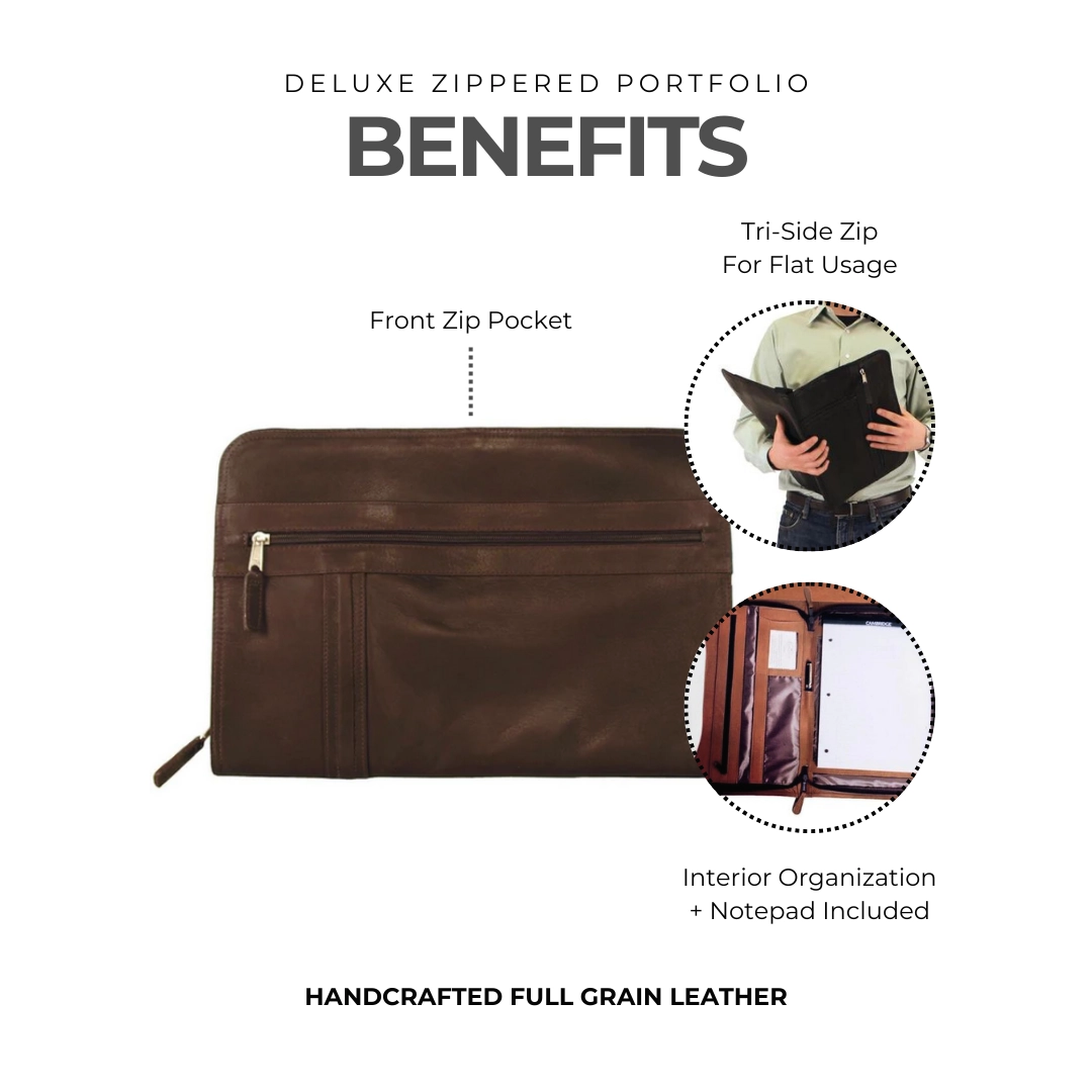 Deluxe Zippered Portfolio
