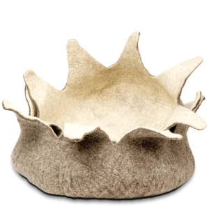 Dharma Dog Karma Felted Basket Natural Dog Beds
