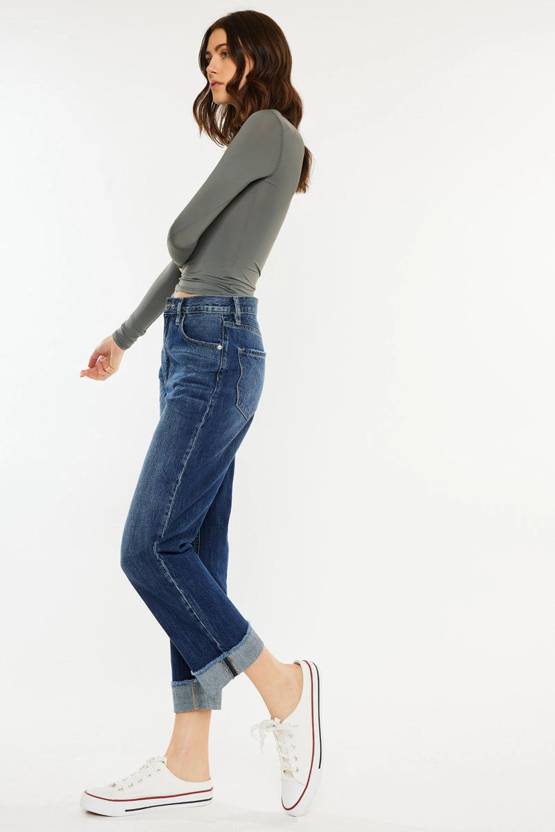 Finley Essentials High Rise Straight Leg Jeans