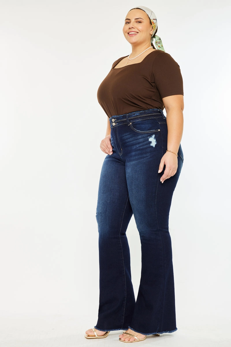 Gill High Rise Flare Jeans (Plus Size)