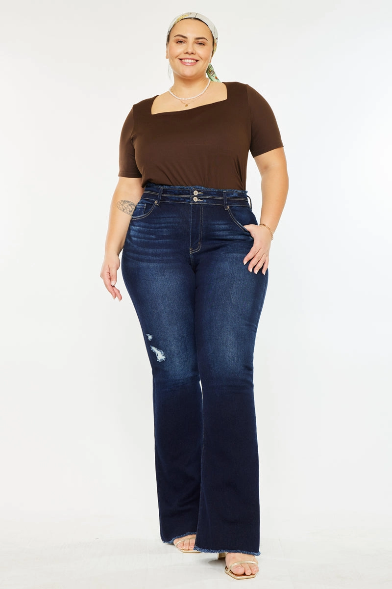 Gill High Rise Flare Jeans (Plus Size)