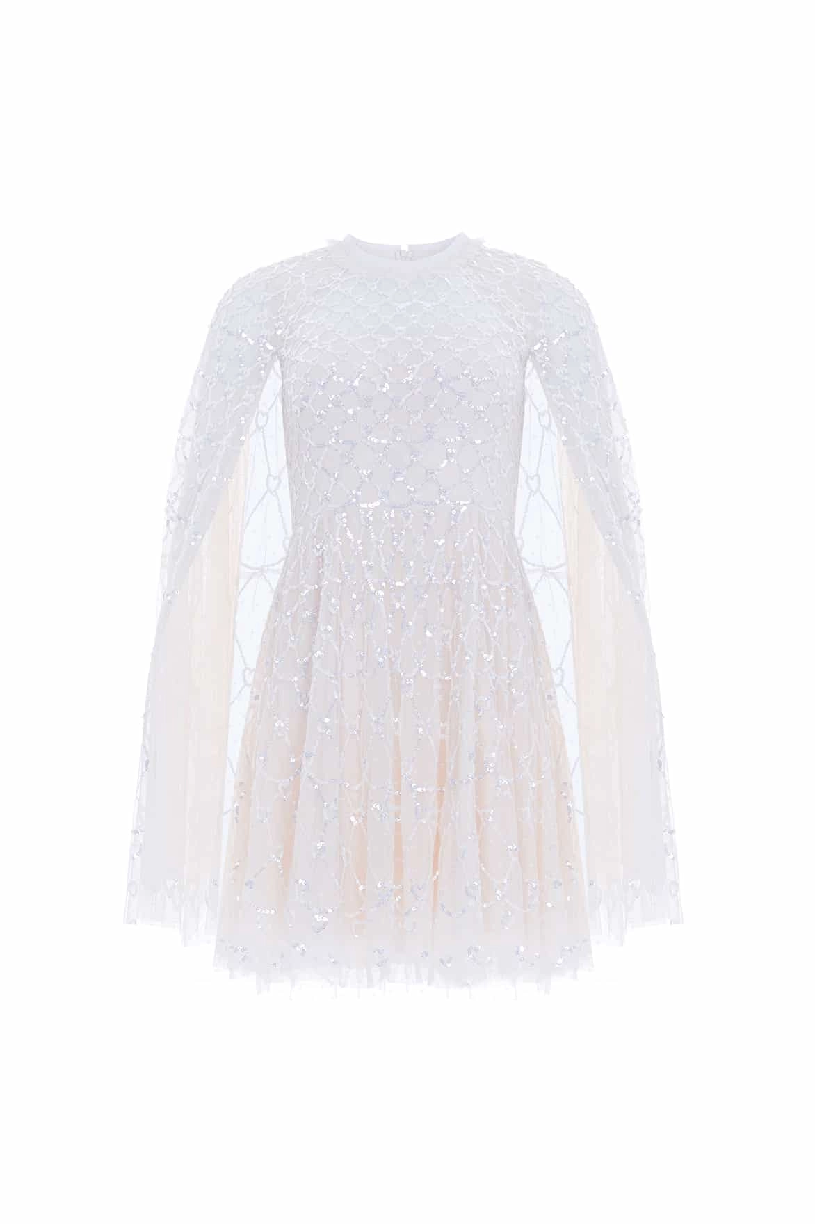 Heart Lattice Micro Mini Dress