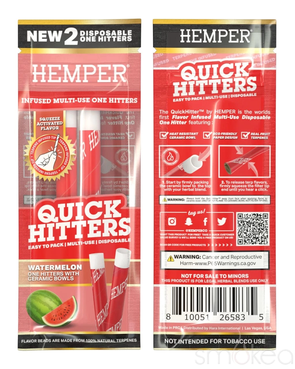 Hemper Quick Hitters Disposable One Hitters (2-Pack)