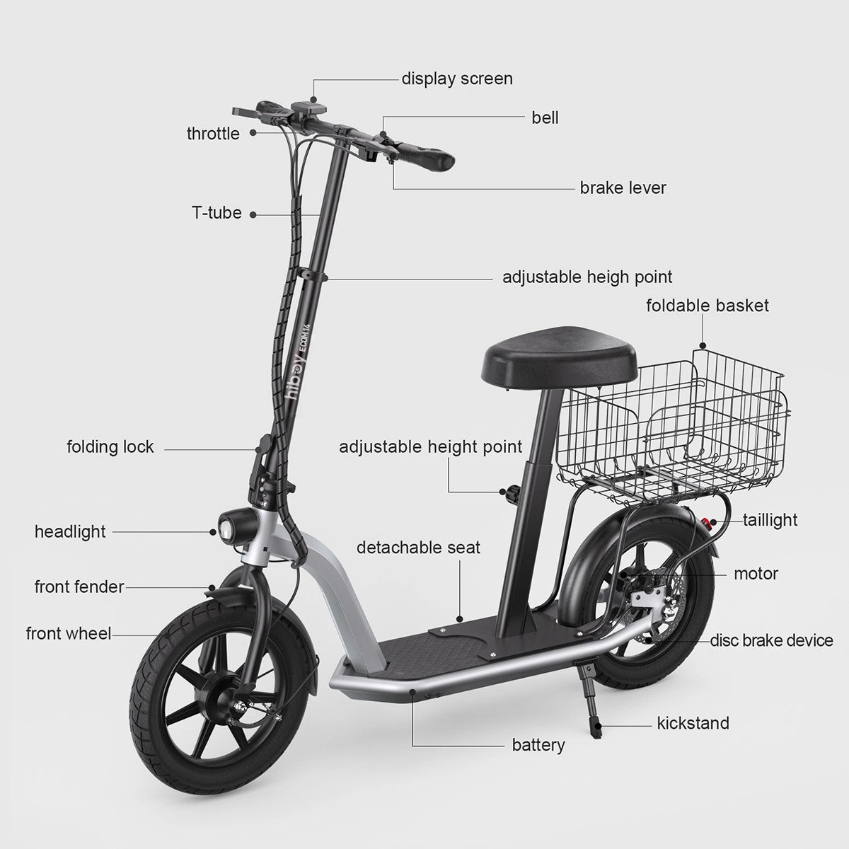 Hiboy ECOM 14 Eco Friendly Big Wheel Electric Scooter