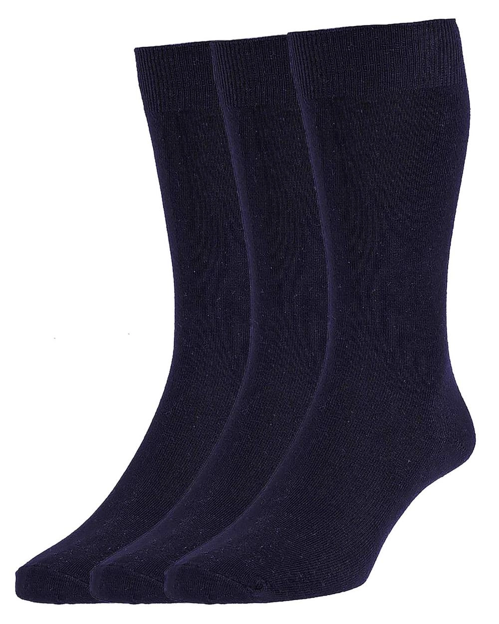 HJ Hall Womens Executive Plain Knit Socks 3 Pair Pack