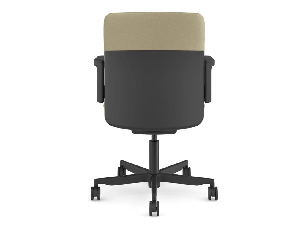 Humanscale Path - Chair - task - armrests - L-shaped - tilt - swivel - corvara (chrome-free leather), ocean-bound recycled plastic PT11BCL11VSSNSC