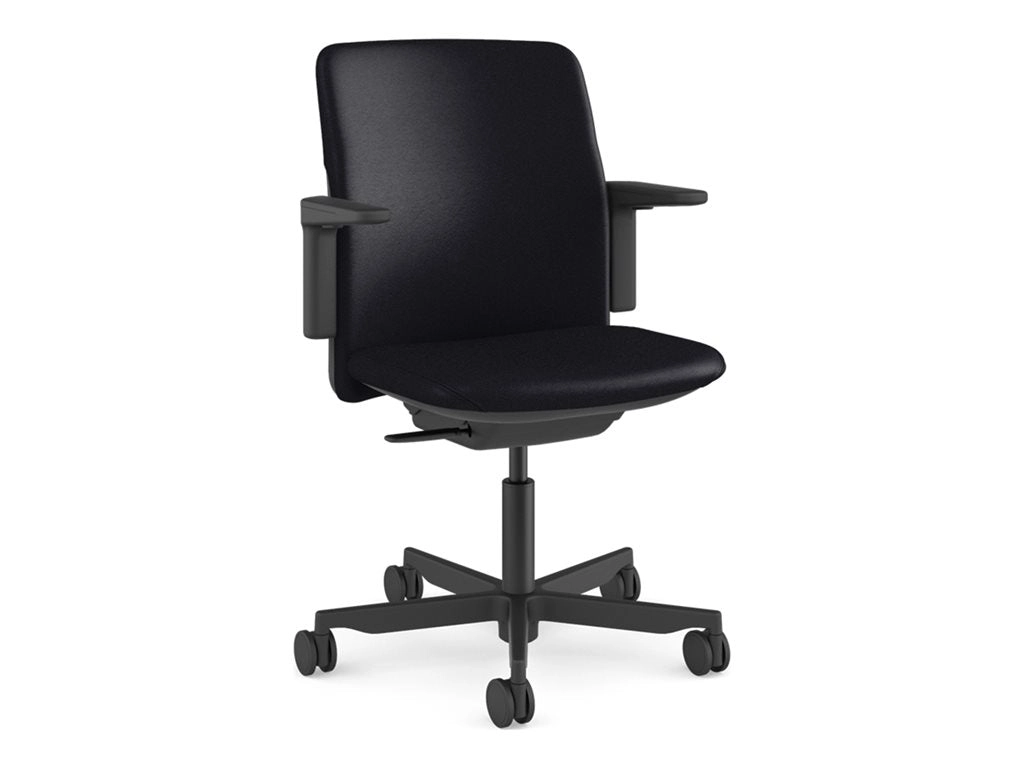 Humanscale Path - Chair - task - armrests - tilt - swivel - corvara (chrome-free leather) - black, midnight PT16BCL57NSSNSC