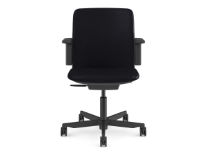 Humanscale Path - Chair - task - armrests - tilt - swivel - corvara (chrome-free leather) - black, midnight PT16BCL57NSSNSC