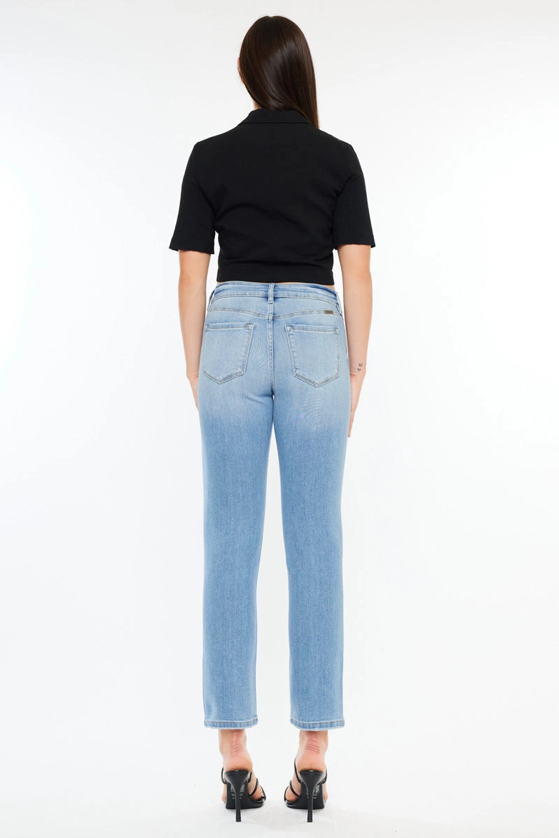 Isabella Essentials Mid Rise Slim Straight