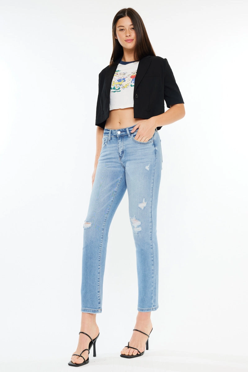 Isabella Essentials Mid Rise Slim Straight