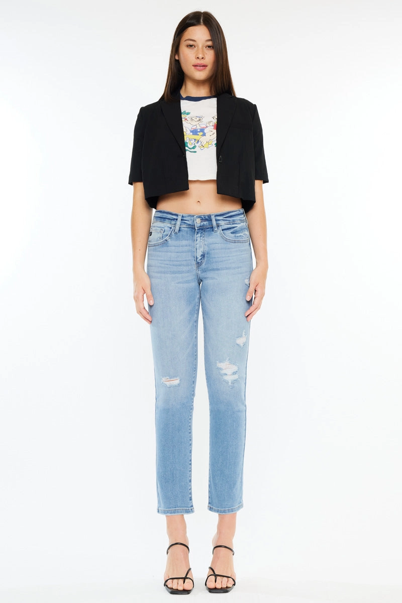 Isabella Essentials Mid Rise Slim Straight