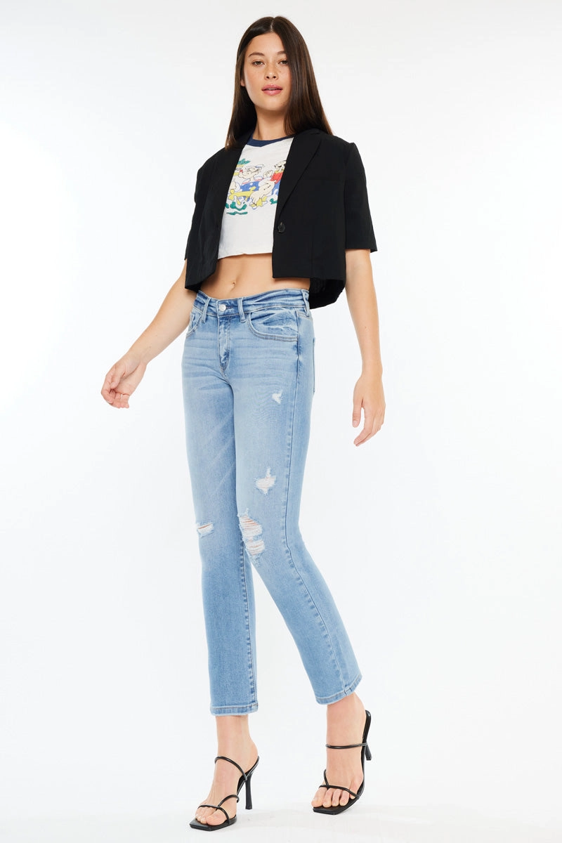Isabella Essentials Mid Rise Slim Straight