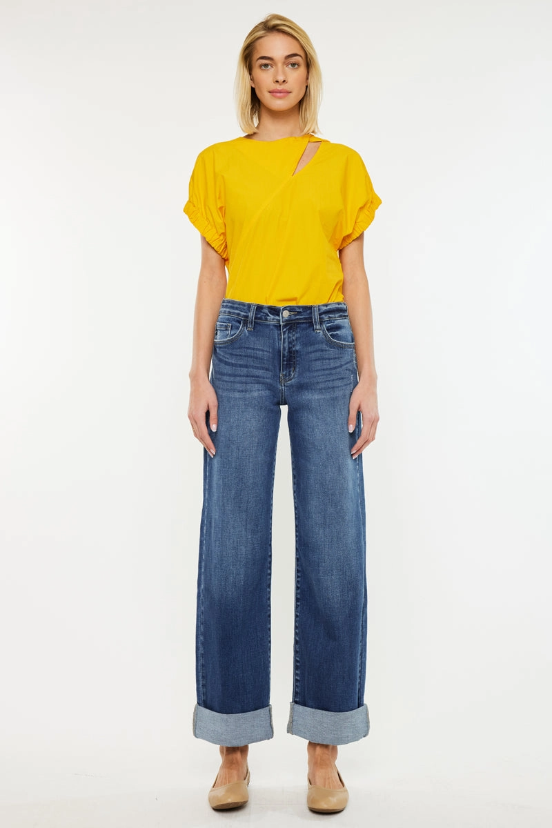 Ivanna Essentials High Rise Wide Leg Jeans