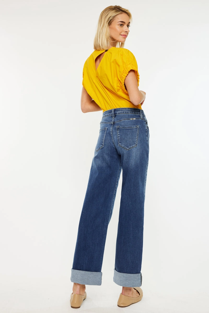 Ivanna Essentials High Rise Wide Leg Jeans