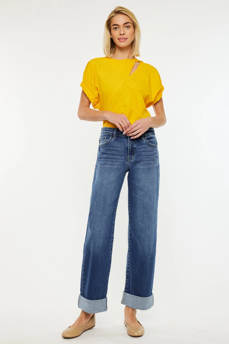 Ivanna Essentials High Rise Wide Leg Jeans