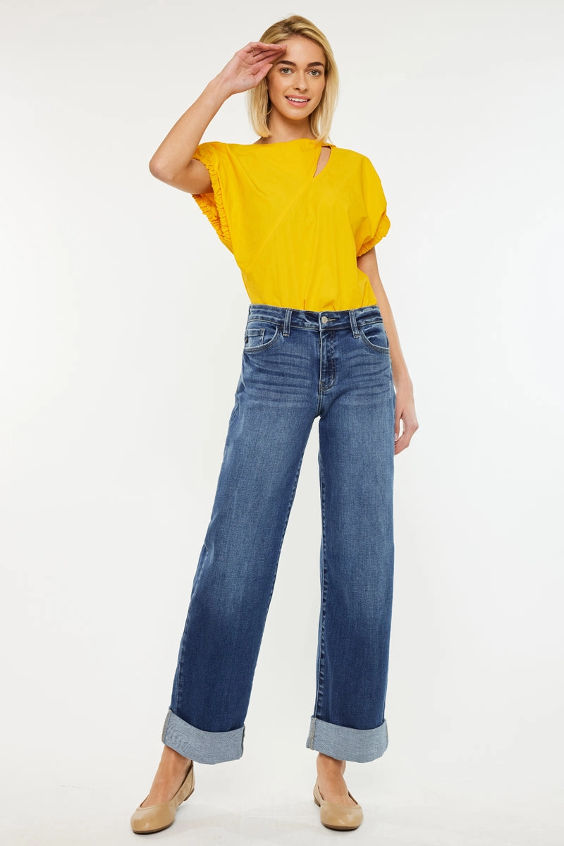 Ivanna Essentials High Rise Wide Leg Jeans