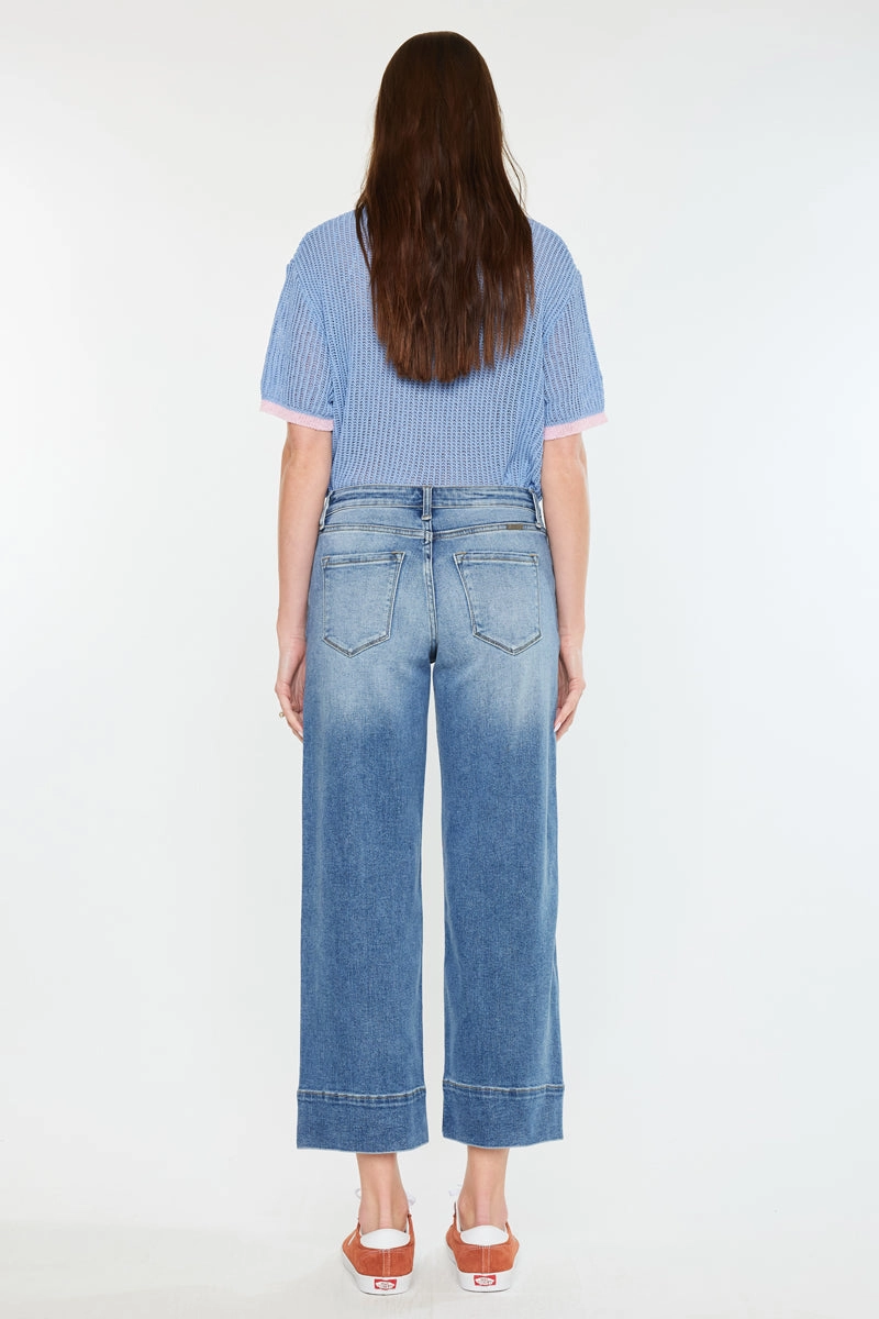 Kells High Rise Crop Wide Leg Jeans