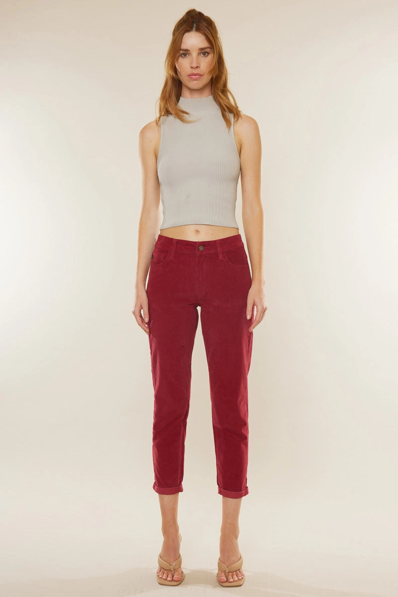 Leah High Rise Corduroy Mom Jeans