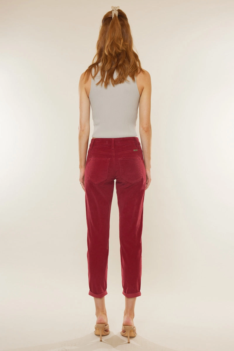 Leah High Rise Corduroy Mom Jeans