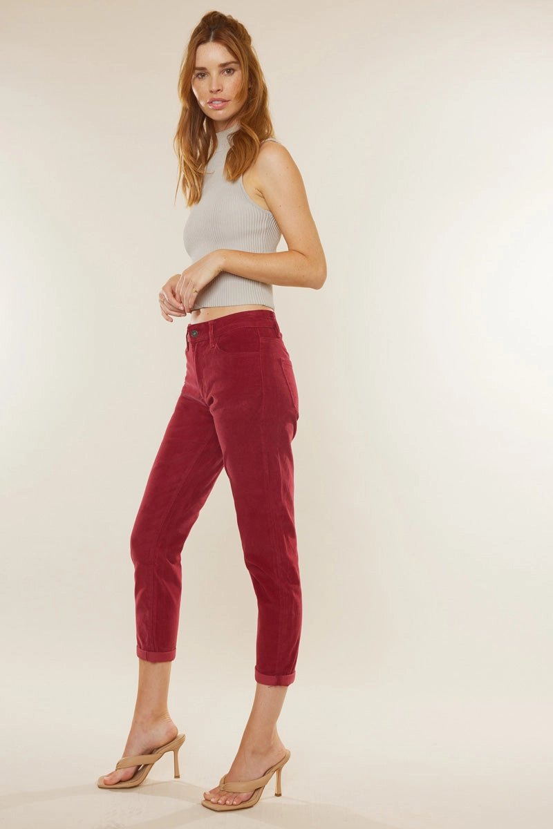 Leah High Rise Corduroy Mom Jeans